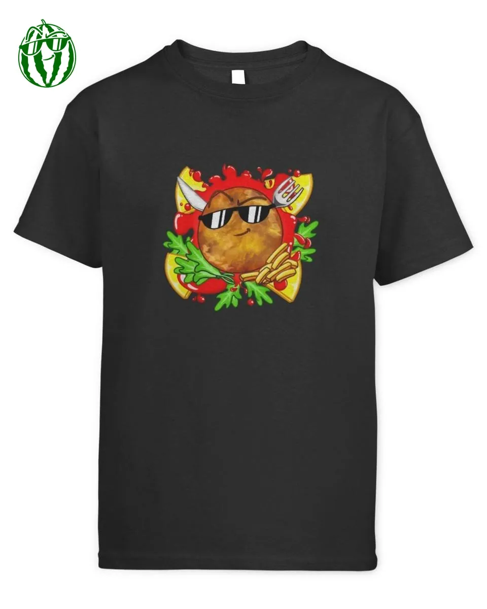 Chaosflo44 Schnitzel Pommes Merch Kids T-Shirt