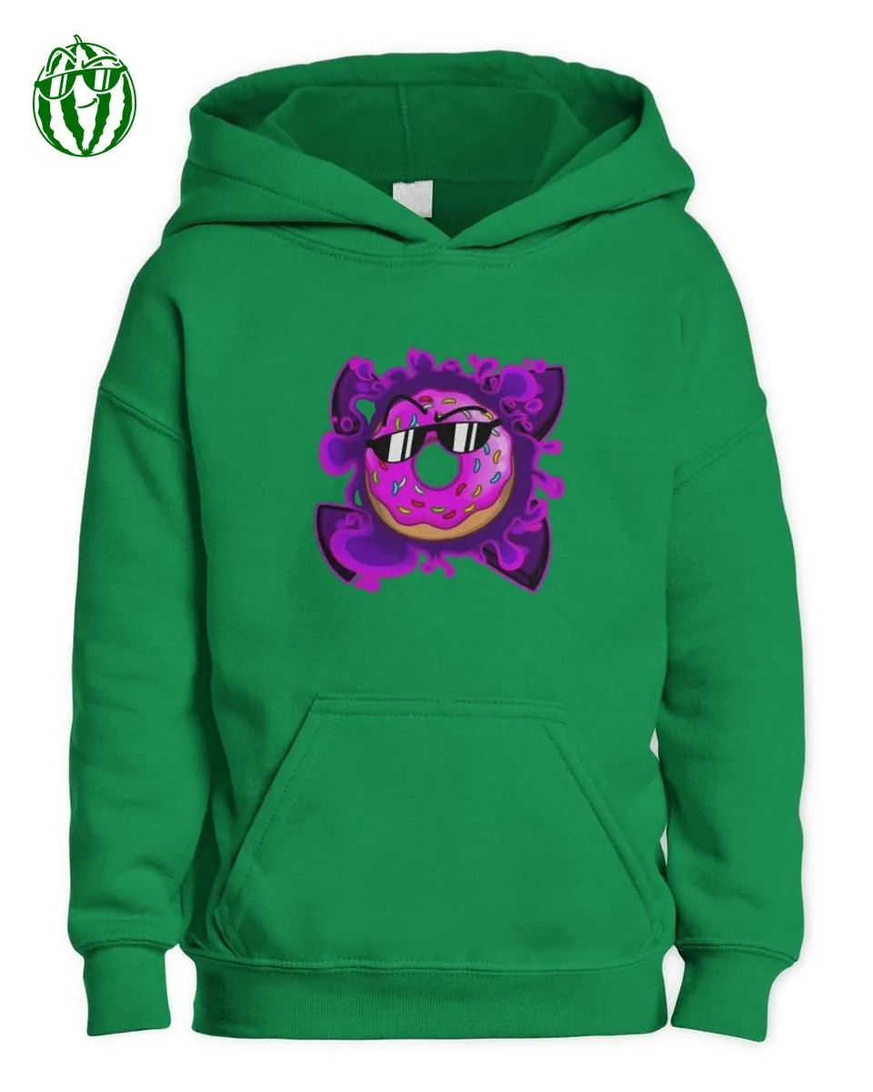 Chaosflo44 Pink Donut Cosmic Merch Kids Hoodie