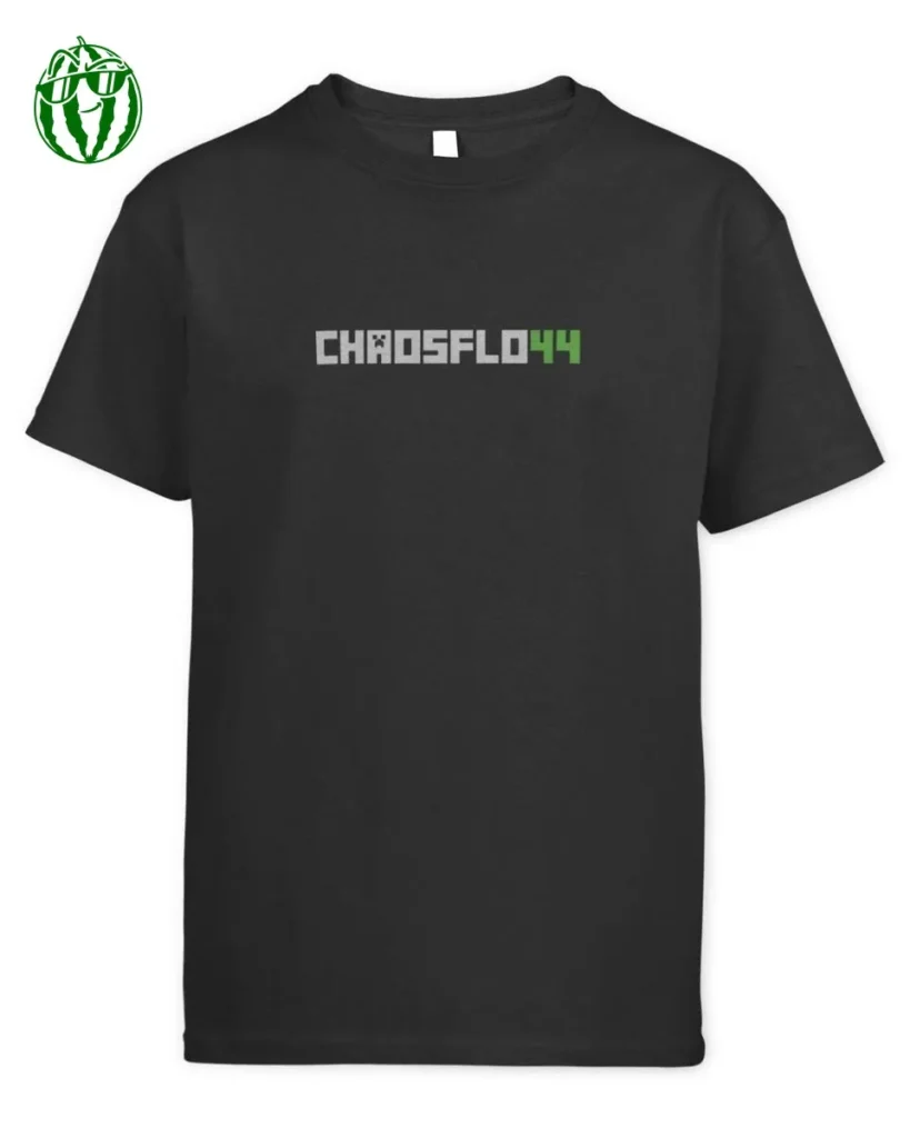 Chaosflo44 Pixel Logo Typografie Merch Kids T-Shirt