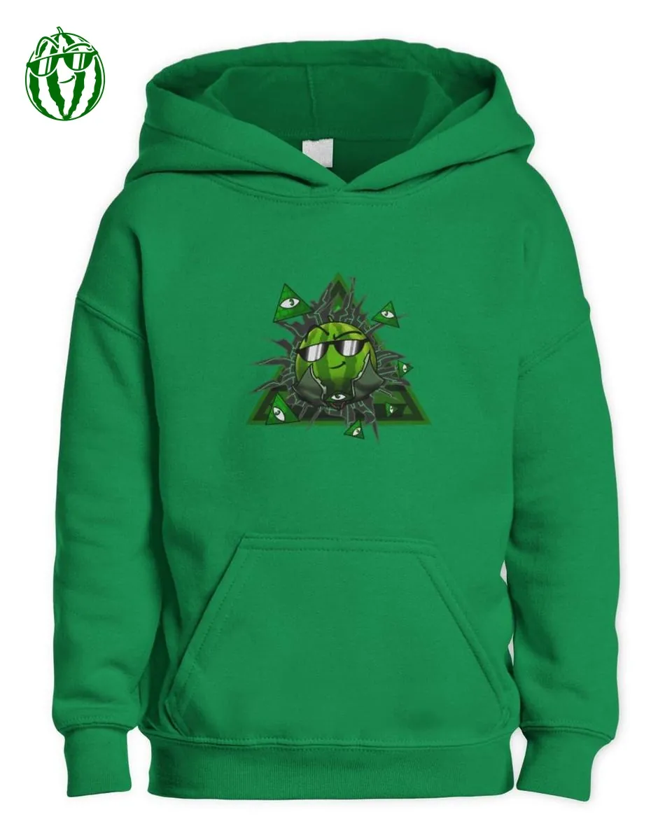 Chaosflo44 Geheimbund Melone Pyramide Merch Kids Hoodie