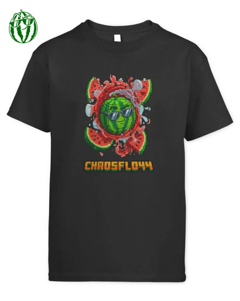 Chaosflo44 Voxel 3D Melone Merch Kids T-Shirt